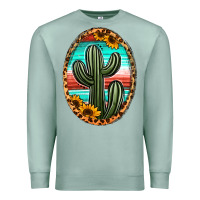 Seafoam serape and sunflower cactus Premium Sweatshirt - Jasminsmagicworld