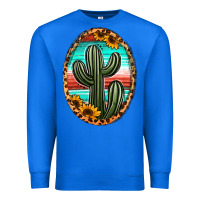 True Royal serape and sunflower cactus Premium Sweatshirt - Jasminsmagicworld