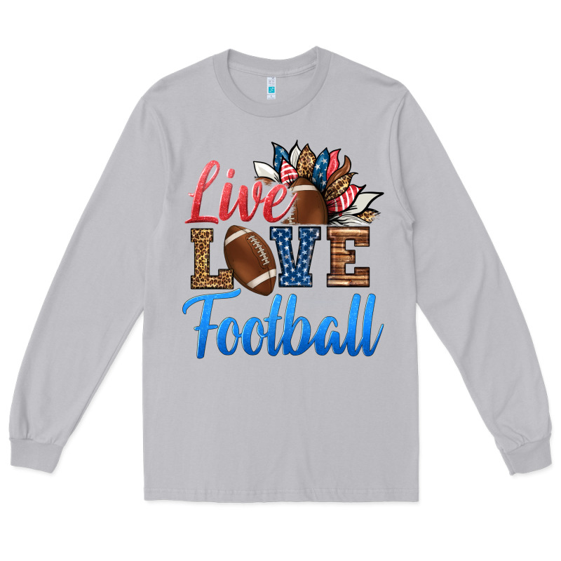 Live Love American Football Long Sleeve Tee by HRA Design Shop | Teevron