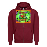 Burgundy spooky teacher Zipper Hoodie - BundleAndBundleShop
