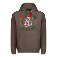 Coffee ho ho holly shit skeleton santa Premium Hoodie - MaliasSmallBusiness