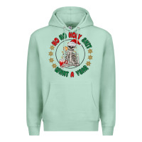 Seafoam ho ho holly shit skeleton santa Premium Hoodie - MaliasSmallBusiness