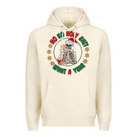 Tofu ho ho holly shit skeleton santa Premium Hoodie - MaliasSmallBusiness