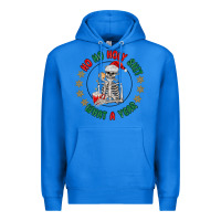 True Royal ho ho holly shit skeleton santa Premium Hoodie - MaliasSmallBusiness