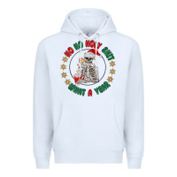 White ho ho holly shit skeleton santa Premium Hoodie - MaliasSmallBusiness