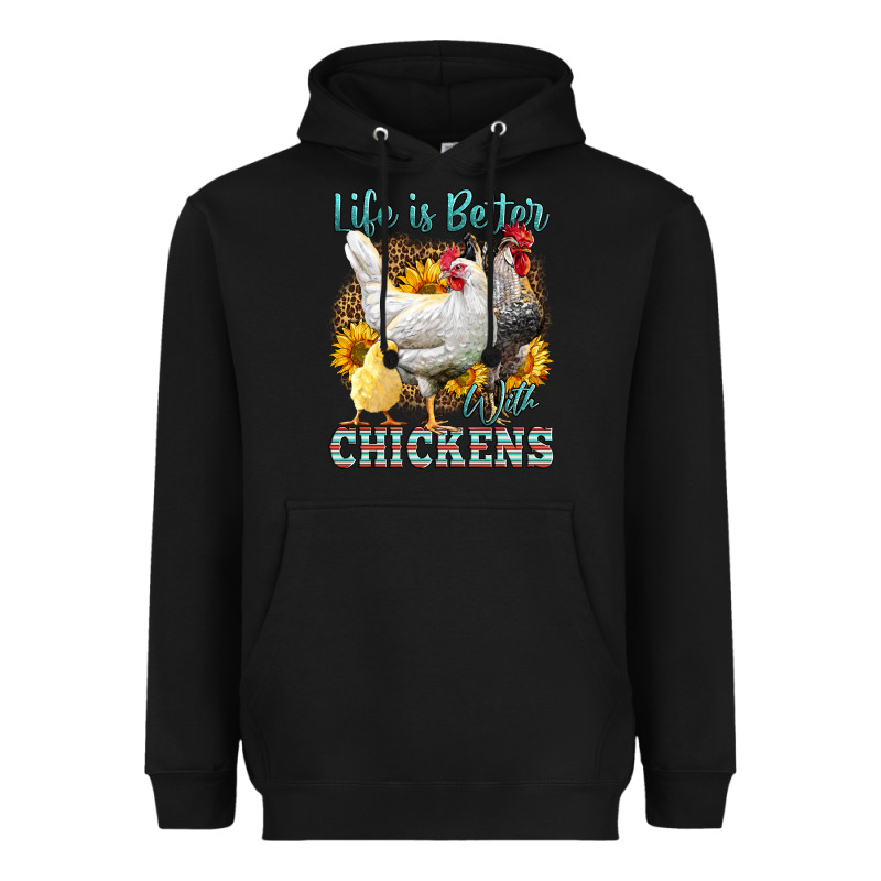 Western Life Is Better With Chickens Heavyweight Hoodie by LillyAllenDesigns | Teevron