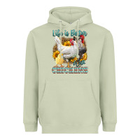 Matcha Western Life Is Better With Chickens Heavyweight Hoodie - LillyAllenDesigns