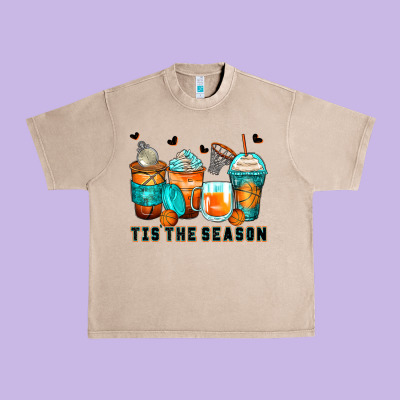 Tis' The Season Basketball Coffee Cups Urban Heavy Tee Designed By Zillion Design Studio