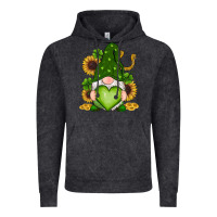 Vintage Black st patricks day shamrock sunflowers gnomes Vintage Hoodie - RanaPortraitStore