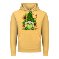 Vintage Mustard st patricks day shamrock sunflowers gnomes Vintage Hoodie - RanaPortraitStore