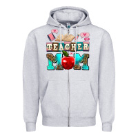 Heather Grey teacher mom Zipper Hoodie - AdoDesignShop