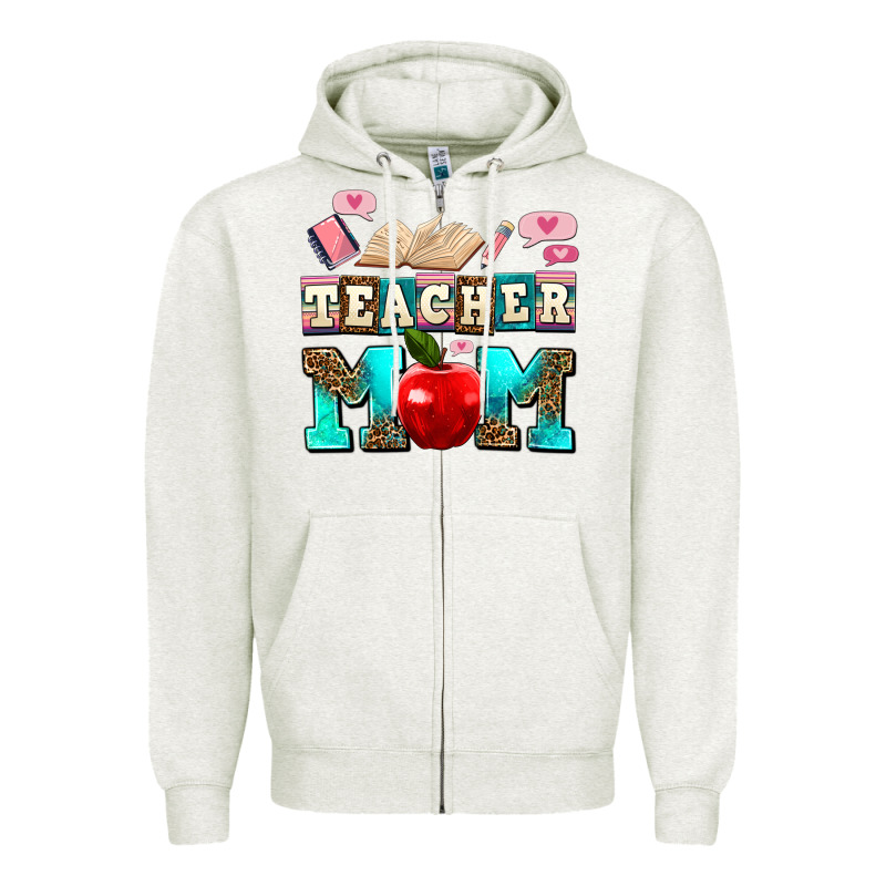 Teacher Mom Zipper Hoodie by AdoDesignShop | Teevron