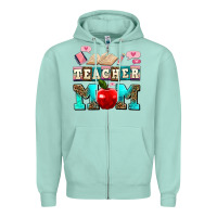 Seafoam teacher mom Zipper Hoodie - AdoDesignShop