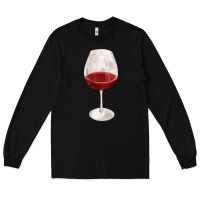 Black wine glass fa element Long Sleeve Tee - FaDigitalArtStudio