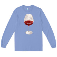 Colony Blue wine glass fa element Long Sleeve Tee - FaDigitalArtStudio