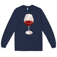 Navy wine glass fa element Long Sleeve Tee - FaDigitalArtStudio
