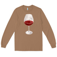 Toasted Coconut wine glass fa element Long Sleeve Tee - FaDigitalArtStudio