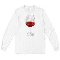 White wine glass fa element Long Sleeve Tee - FaDigitalArtStudio