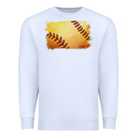 White softball brushstroke Premium Sweatshirt - Jasminsmagicworld