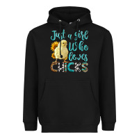 Black Western Just A Girl Who loves Chicks Heavyweight Hoodie - LillyAllenDesigns