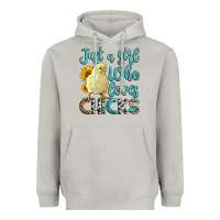 Moon Dust Western Just A Girl Who loves Chicks Heavyweight Hoodie - LillyAllenDesigns