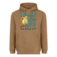 Toasted Coconut Western Just A Girl Who loves Chicks Heavyweight Hoodie - LillyAllenDesigns