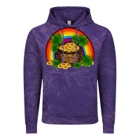 Cloud Purple st patricks shamrock gold leopard rainbow Vintage Hoodie - RanaPortraitStore