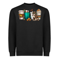 Black australian shepherd dog coffee cups Heavyweight Sweatshirt - texasbilliewilder