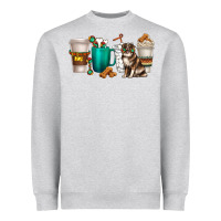Heather Grey australian shepherd dog coffee cups Heavyweight Sweatshirt - texasbilliewilder