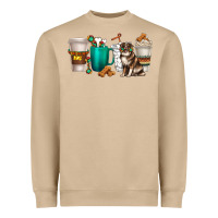 Mushroom australian shepherd dog coffee cups Heavyweight Sweatshirt - texasbilliewilder