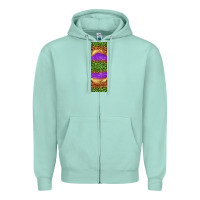 Seafoam halloween leopard Zipper Hoodie - BundleAndBundleShop