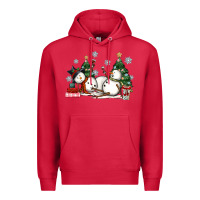Cardinal christmas snowmen with wine Premium Hoodie - MaliasSmallBusiness