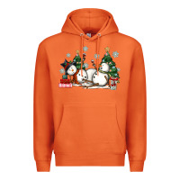 Carrot christmas snowmen with wine Premium Hoodie - MaliasSmallBusiness