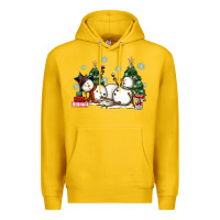 Lemon christmas snowmen with wine Premium Hoodie - MaliasSmallBusiness