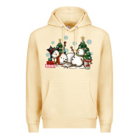 Pina Colada christmas snowmen with wine Premium Hoodie - MaliasSmallBusiness