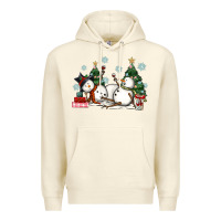 Sandshell christmas snowmen with wine Premium Hoodie - MaliasSmallBusiness