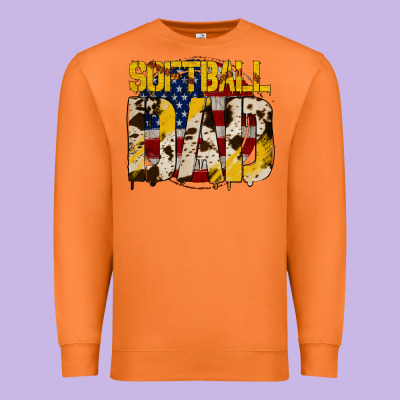 Softball Dad Premium Sweatshirt Designed By Jasminsmagicworld