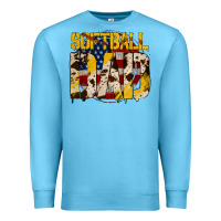 Ocean Blue softball dad Premium Sweatshirt - Jasminsmagicworld