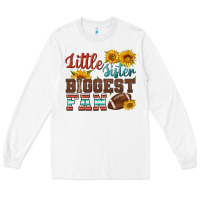 White little sister biggest fan american football Long Sleeve Tee - HRA Design Shop