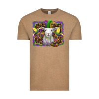 Vintage Coffee mardi gras baby sheep king cake fleur de lis Vintage Tee - RanaPortraitStore