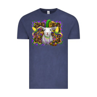 Vintage Denim mardi gras baby sheep king cake fleur de lis Vintage Tee - RanaPortraitStore