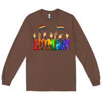 Chestnut human with hands and pride flags Long Sleeve Tee - AdoDesignShop