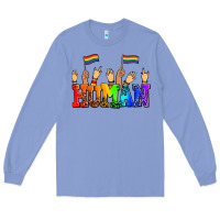 Colony Blue human with hands and pride flags Long Sleeve Tee - AdoDesignShop