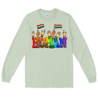 Matcha human with hands and pride flags Long Sleeve Tee - AdoDesignShop