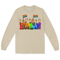Mushroom human with hands and pride flags Long Sleeve Tee - AdoDesignShop