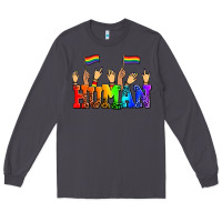 Smoke human with hands and pride flags Long Sleeve Tee - AdoDesignShop