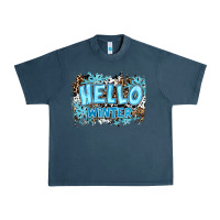 Midnight Navy hello winter Urban Heavy Tee - RanaPortraitStore