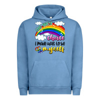 Pigment Pebble Blue the only choice i made was to be myself Urban Hoodie - Artiststas