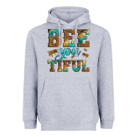 Heather Grey Western Bee You Tiful Bee Heavyweight Hoodie - LillyAllenDesigns