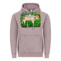 Thick Thighs Lucky Vibes Charolais Bull Vintage Hoodie | Teevron